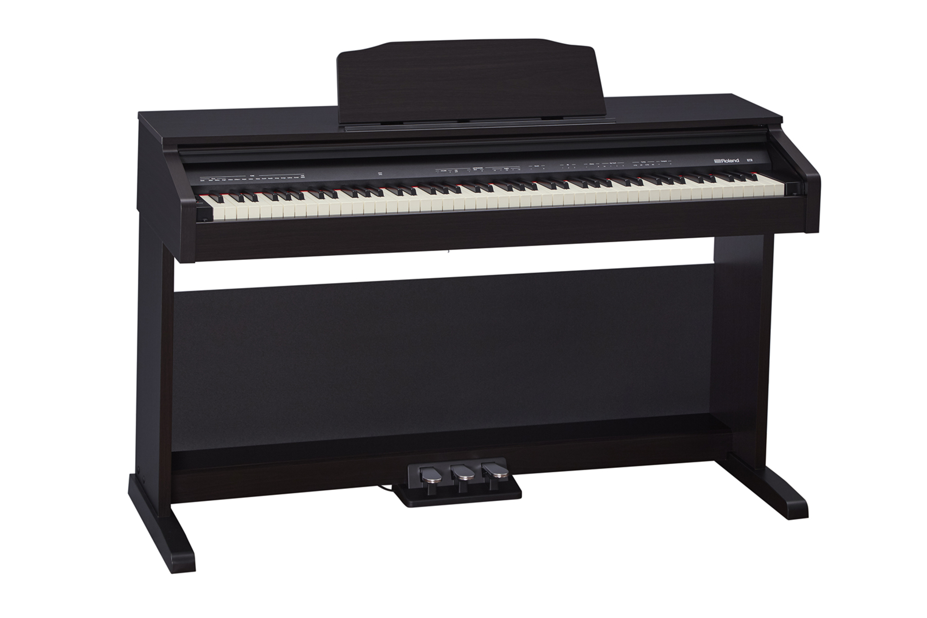  خرید پیانو دیجیتال رولند RP30 مشکی نمای مقابل 